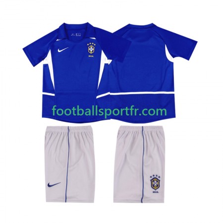 Tenue Brésil Retro Enfant Exterieur 2002 Maillot de Foot